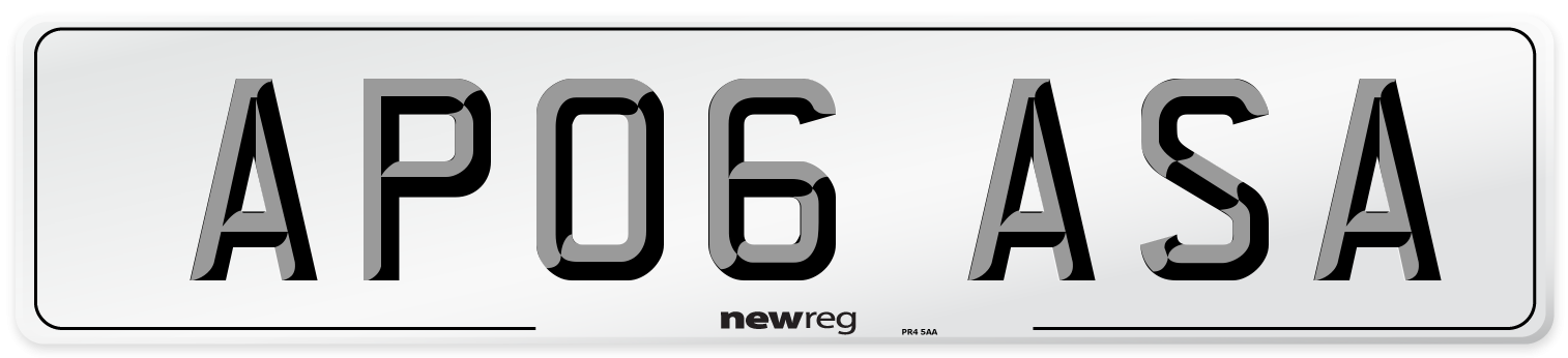 AP06 ASA Number Plate from New Reg